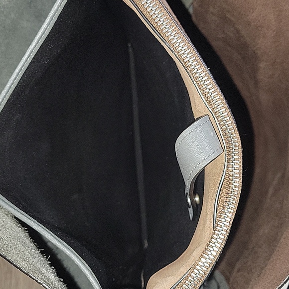 Rag & Bone New York Gray Brown Leather Shoulder Bag Handbag Purse Satchel - Picture 13 of 16